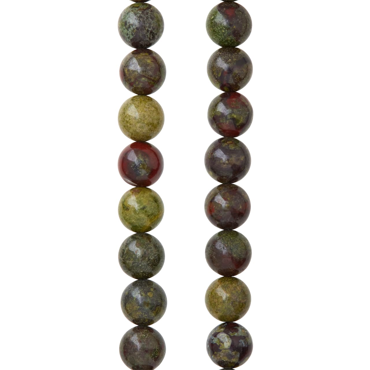 12 Pack: Dragon Blood Jasper Round Beads, 8mm by Bead Landing™